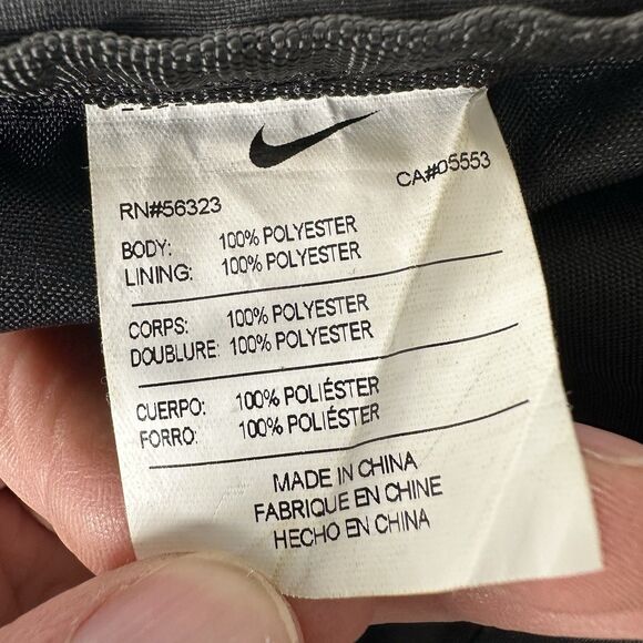 Nike Swoosh Cinch Pack Drawstring Bag Zipper Pocket Hot Pink Orange Sports Gym - Picture 7 of 13